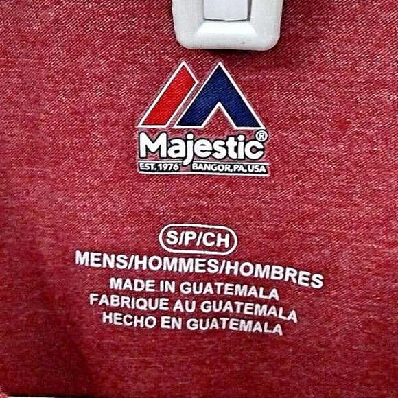 Majestic Washington Redskins Men's Tee Sm Red Washington Football Commanders NFL - Picture 4 of 9